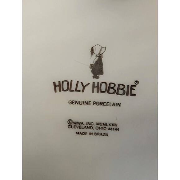 Vtg 1974 Holly Hobbie Trinket Box 3" Porcelain Keepsake Heart Jewelry Vanity 70s - Picture 6 of 9